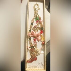Eye Candy Christmas Cowgirl Bag Charm/Key Chain